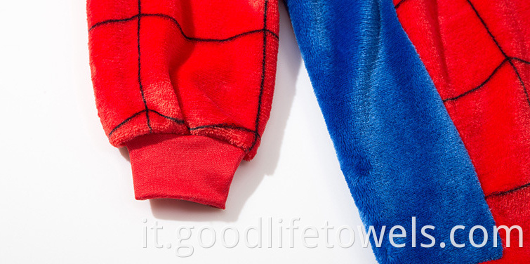 Spiderman Flannel Child Hooded Pajamas
